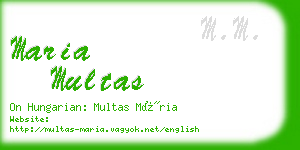 maria multas business card